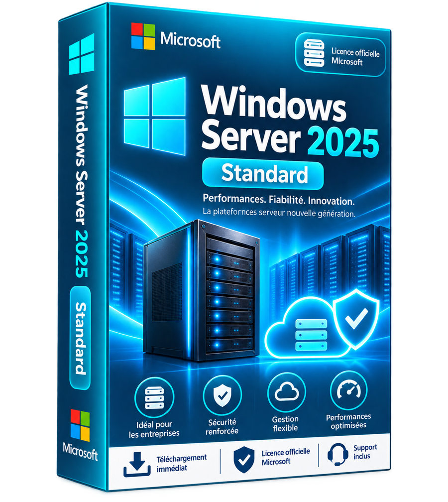 Boîte Windows Server 2025 Standard – Licence Officielle Microsoft