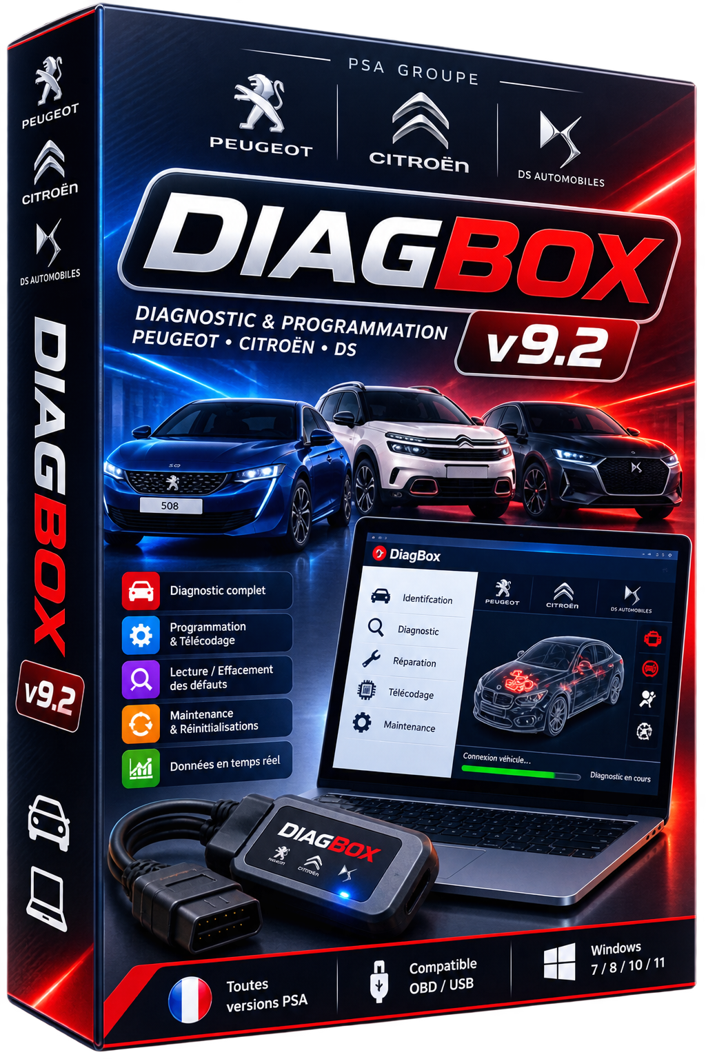 DiagBox v9.2 – Interface diagnostic PSA Peugeot Citroën DS