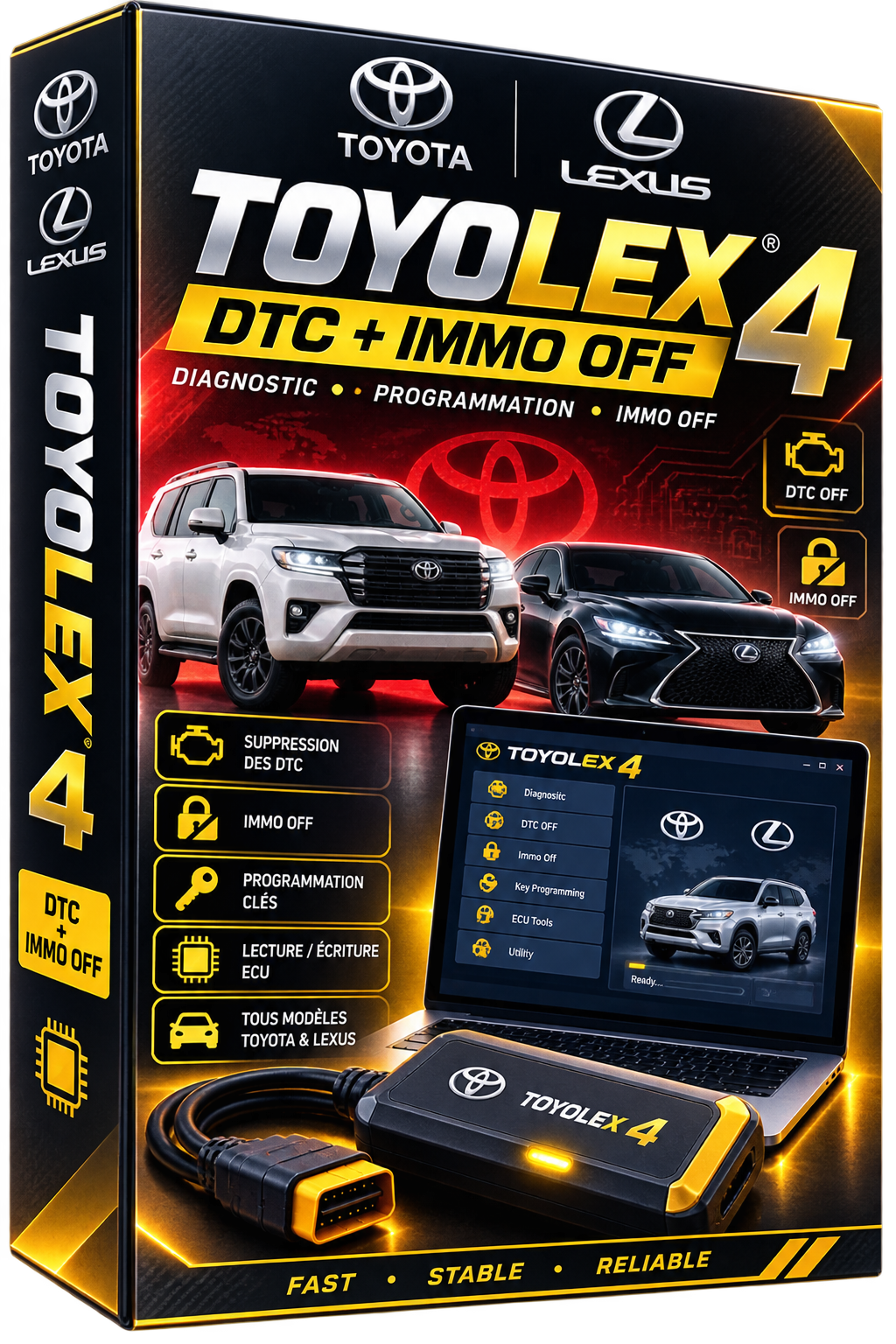 TOYOLEX 4 – Interface diagnostic Toyota Lexus DTC OFF IMMO OFF